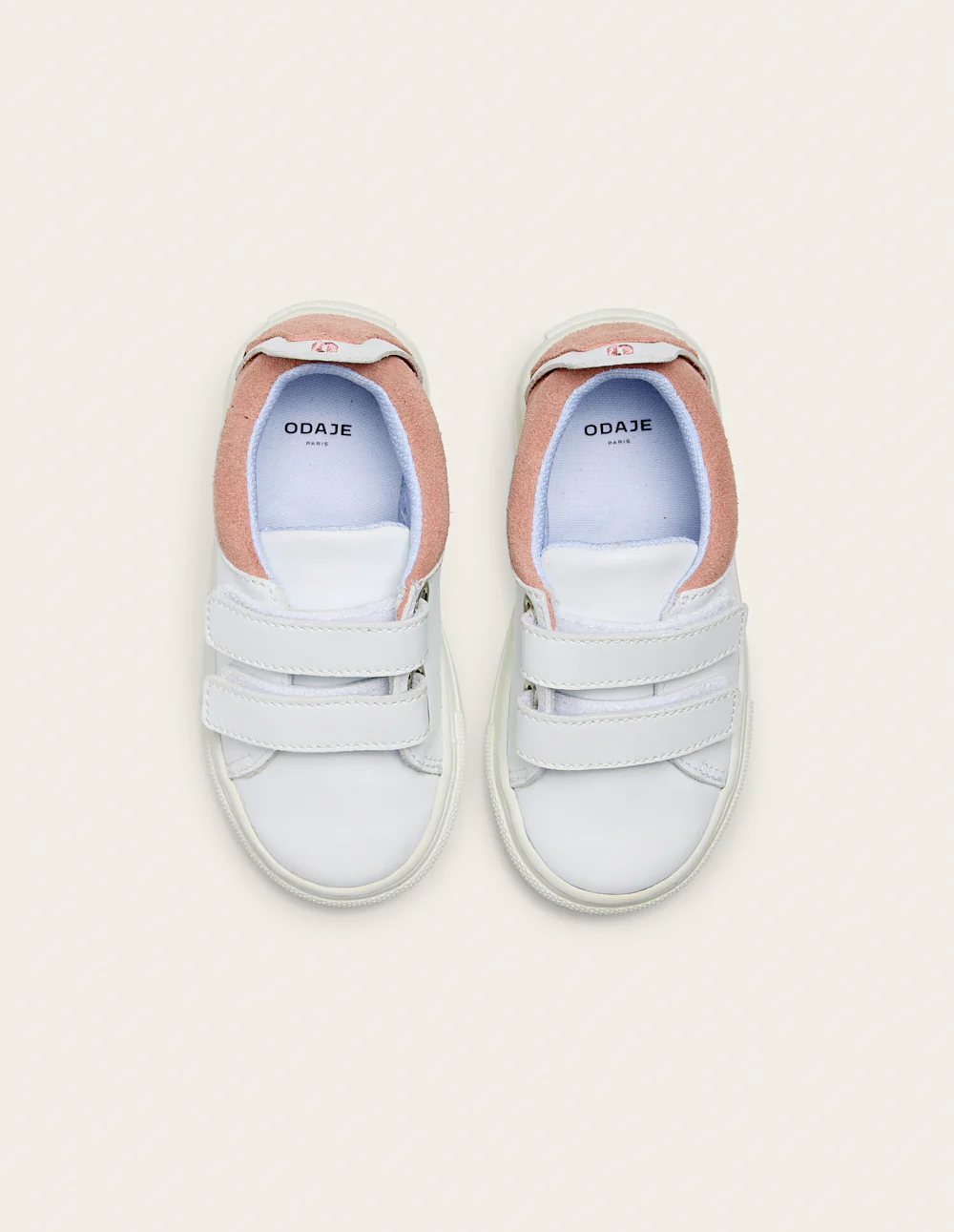 Baskets Enfants René Junior - Blanc rose - Image 7