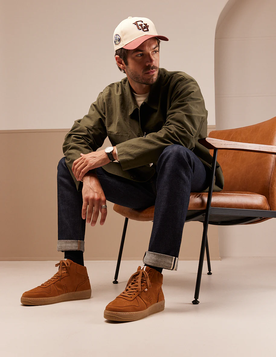 Baskets montantes Arnaud - Nubuck ambre - Image 4