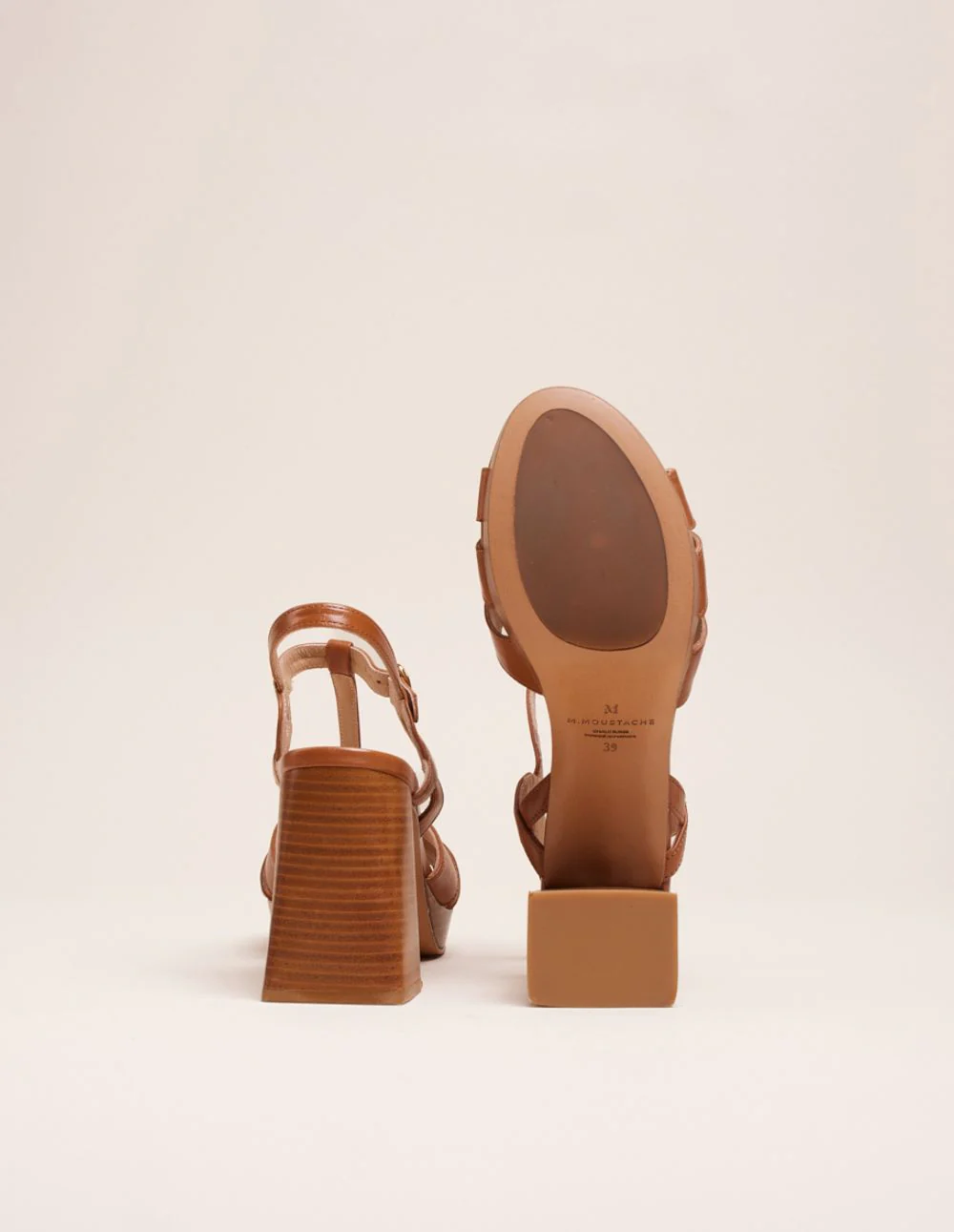 Sandales à talons Blandine - Cuir boisé - Image 3
