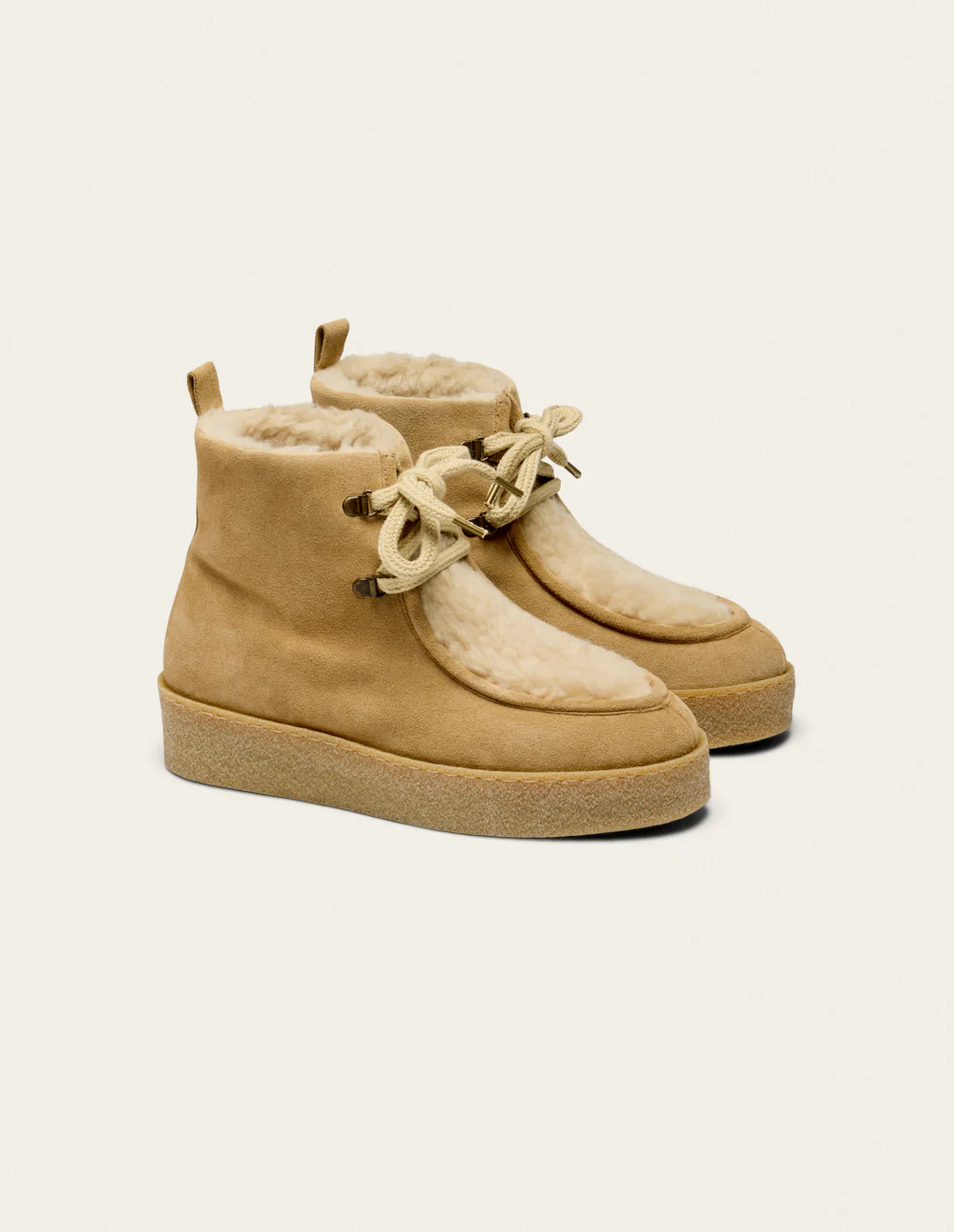 Bottes fourrées Anouck - Suède taupe - Image 2