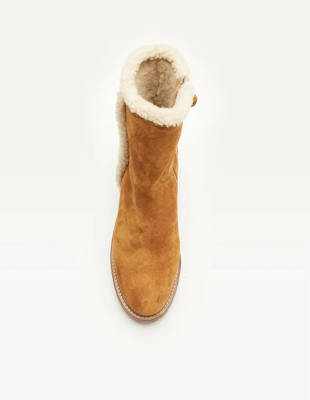 Bottes fourrées Céline - Suède ambre - Image 5