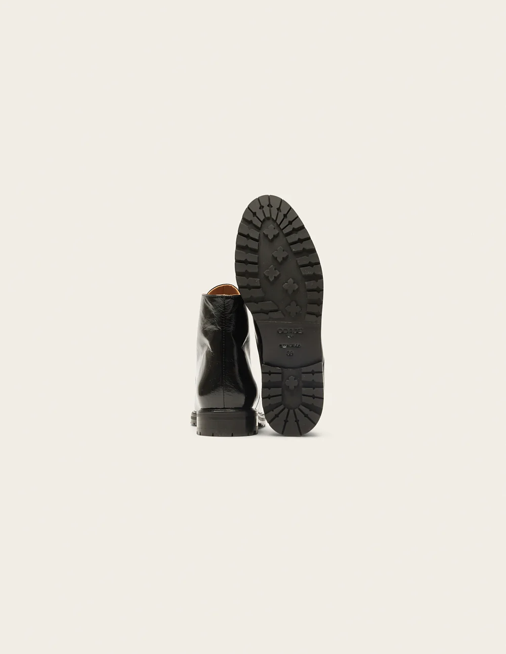 Bottines à lacets Laurène - Cuir naplak noir - Image 3