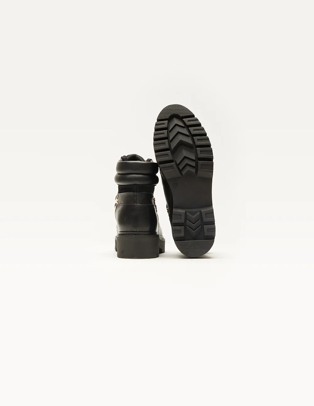 Bottines à lacets Talie - Cuir et suède noir - Image 3