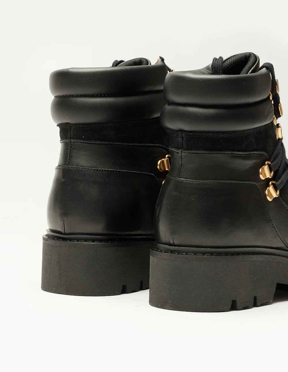 Bottines à lacets Talie - Cuir et suède noir - Image 4