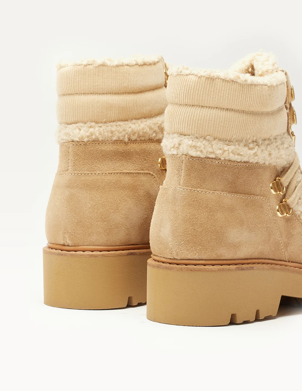 Bottines à lacets Talie - Suède beige - Image 5