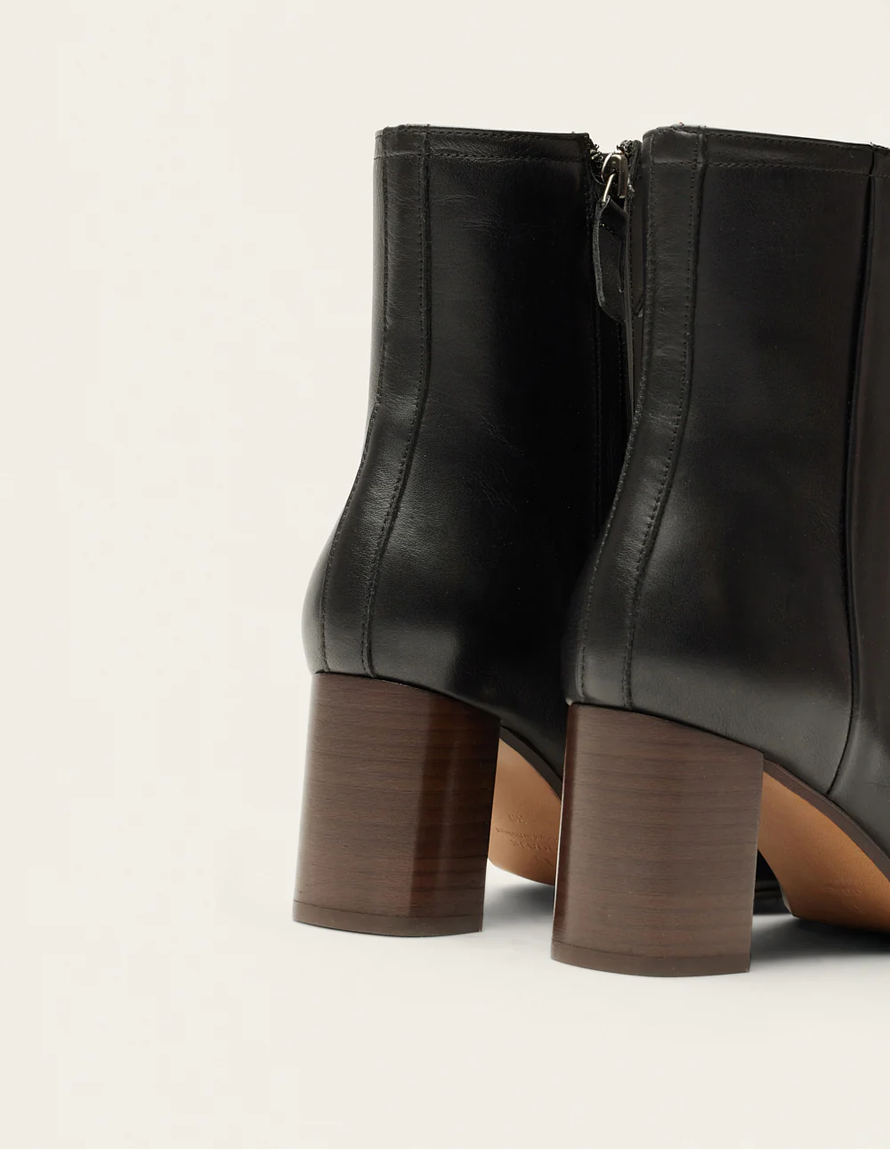 Bottines à talons Brune - Cuir noir - Image 4