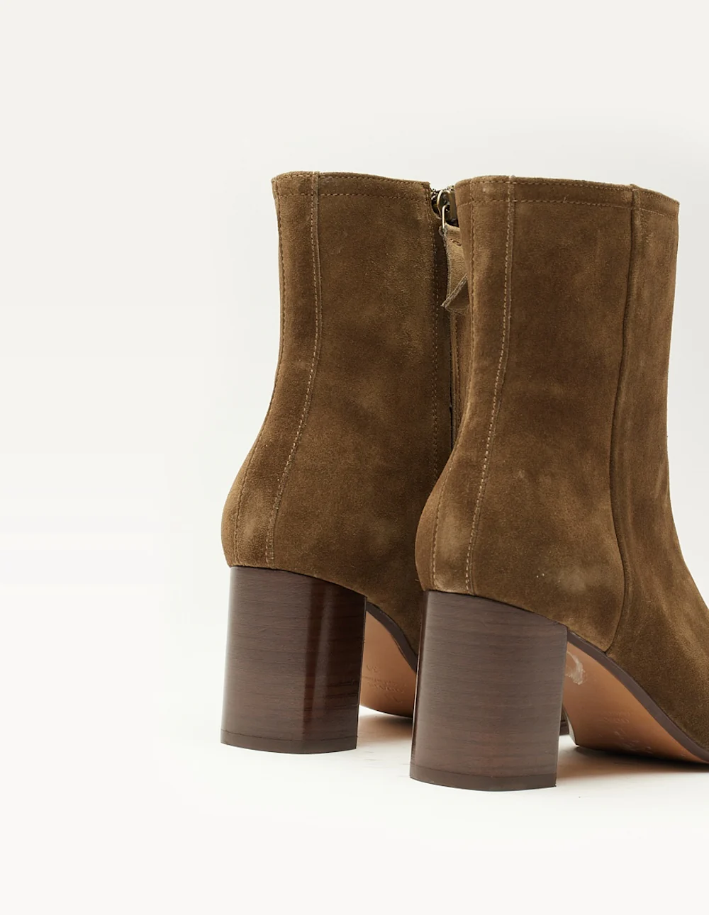 Bottines à talons Brune - Suède kaki - Image 5