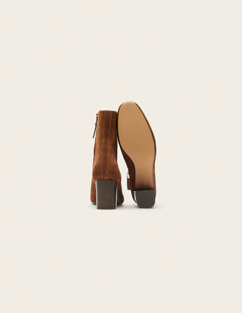 Bottines à talons Brune - Suède marron - Image 6