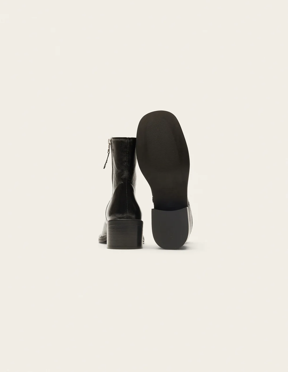 Bottines à talons Callie - Cuir plissé verni noir - Image 5