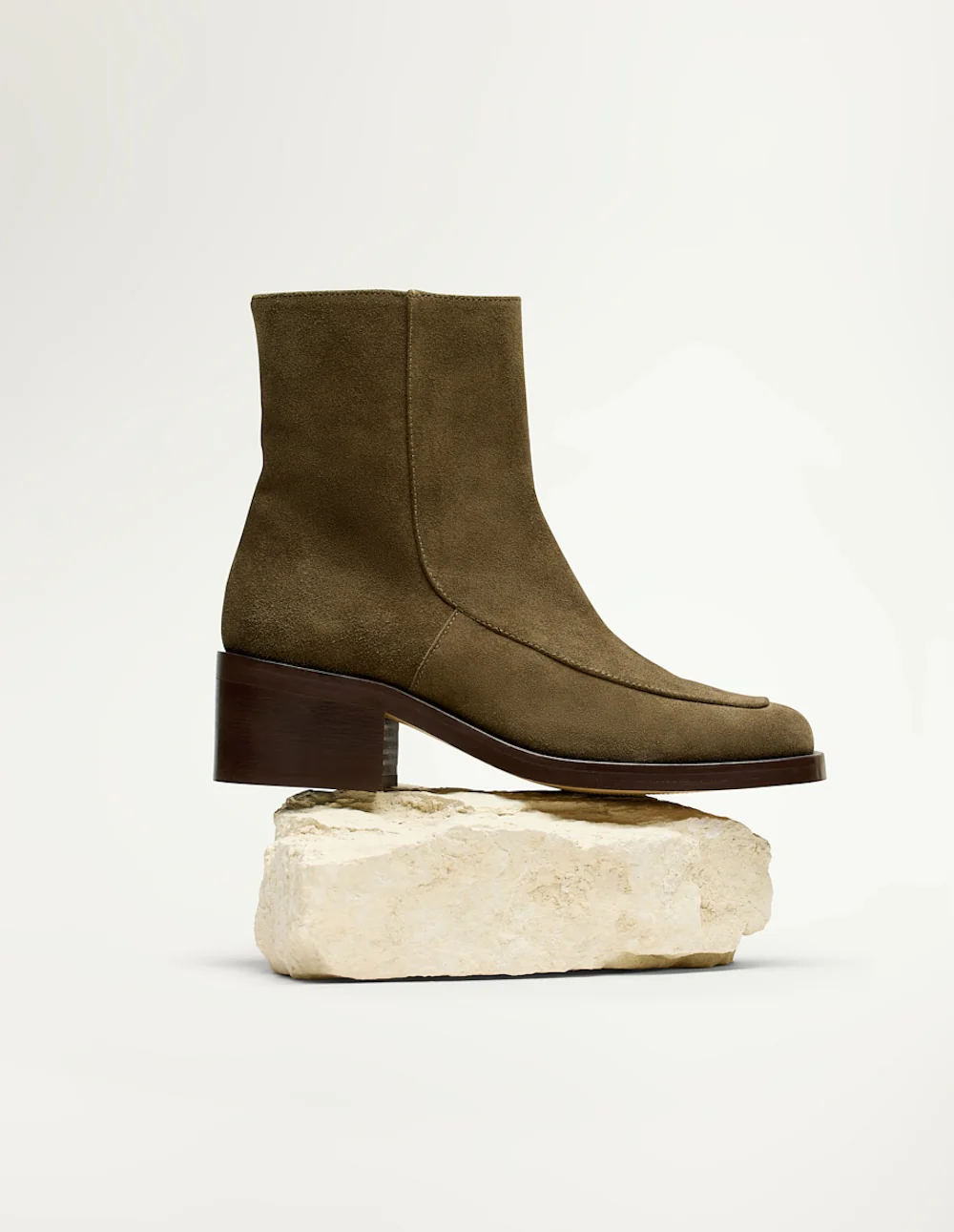 Bottines à talons Callie - Suède kaki - Image 3
