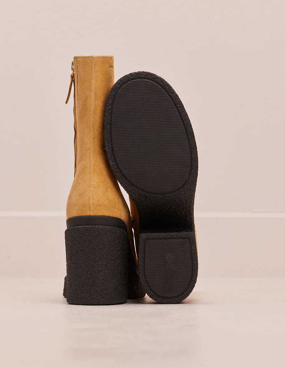 Bottines à talons Claire - Suède sable - Image 6