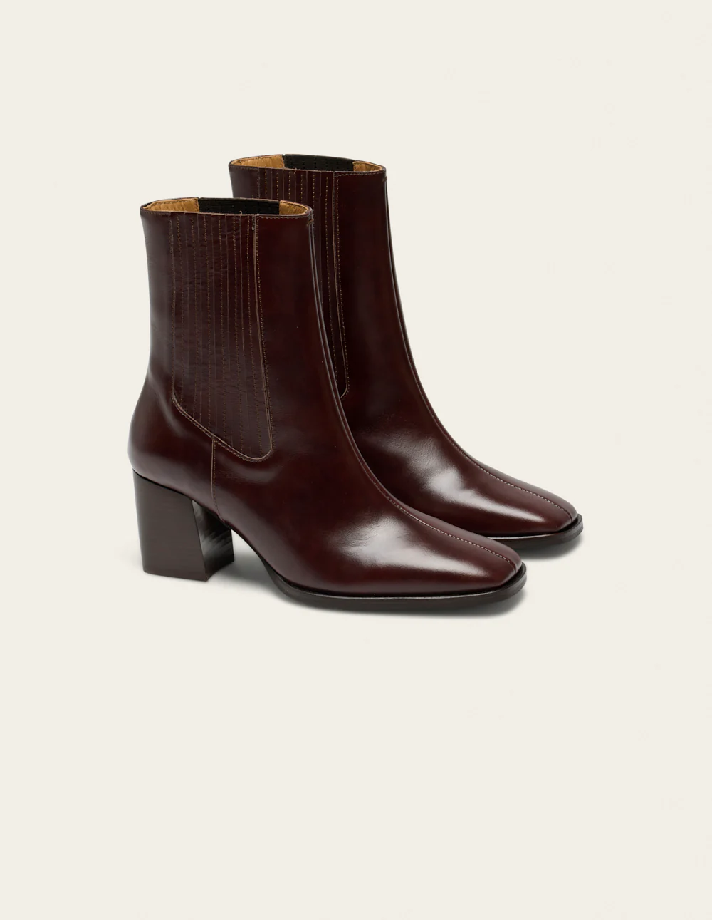 Bottines à talons Divo - Cuir marron - Image 4