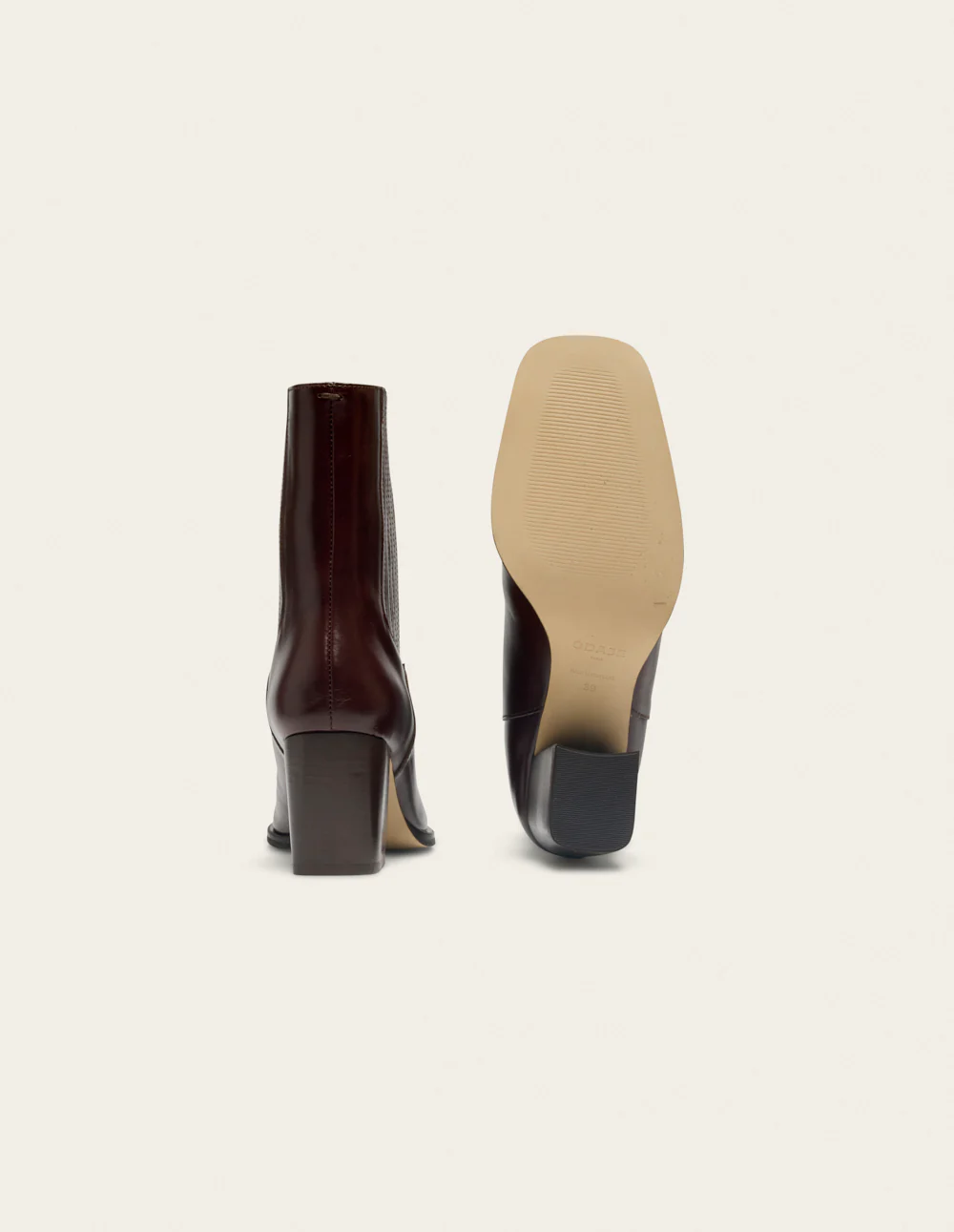 Bottines à talons Divo - Cuir marron - Image 7