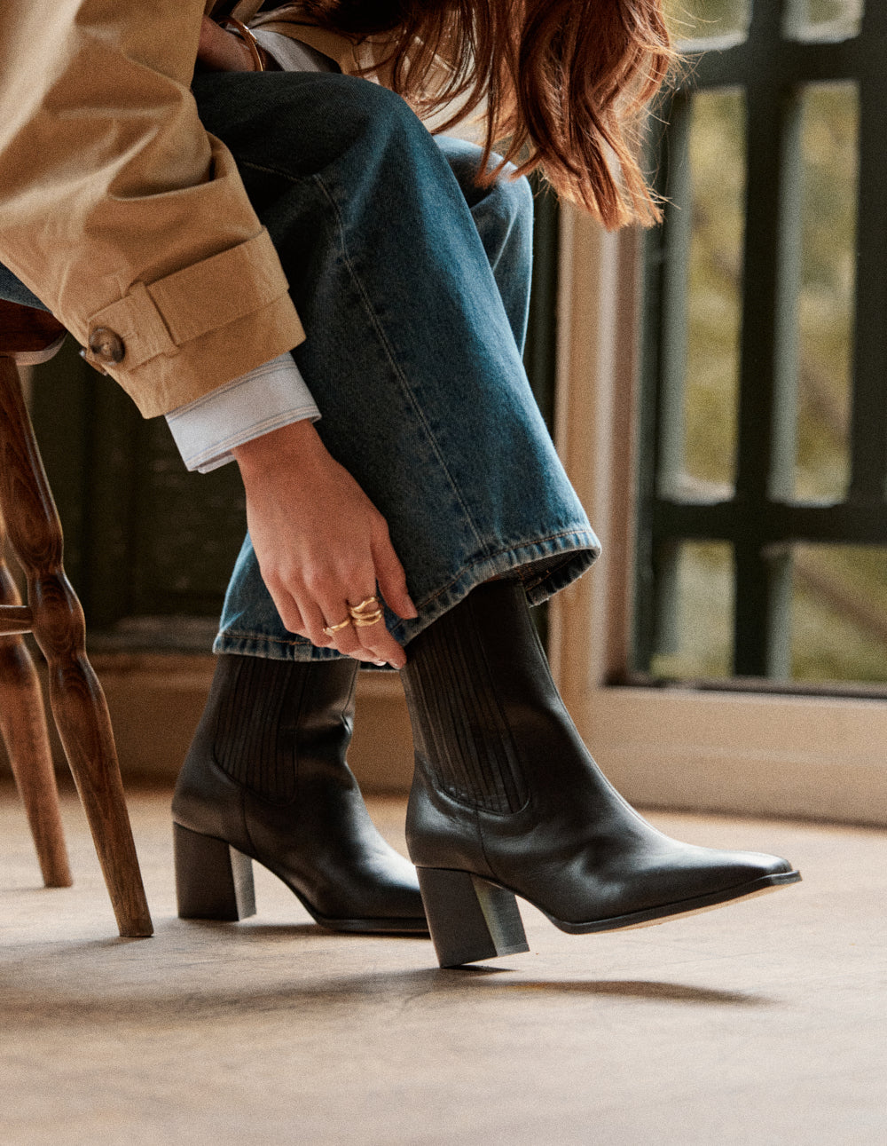 Bottines à talons Divo - Cuir noir - Image 3