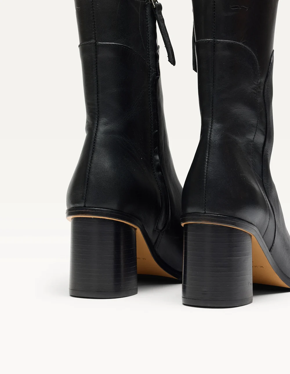 Bottines à talons Frida - Cuir noir - Image 3