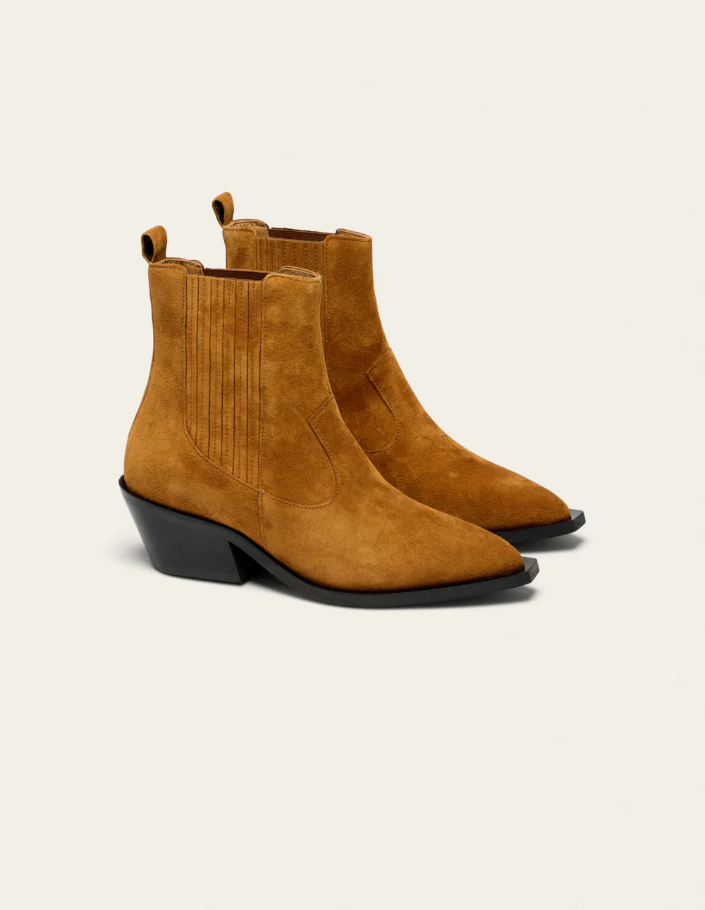 Bottines à talons Georgia - Suède ambre - Image 3