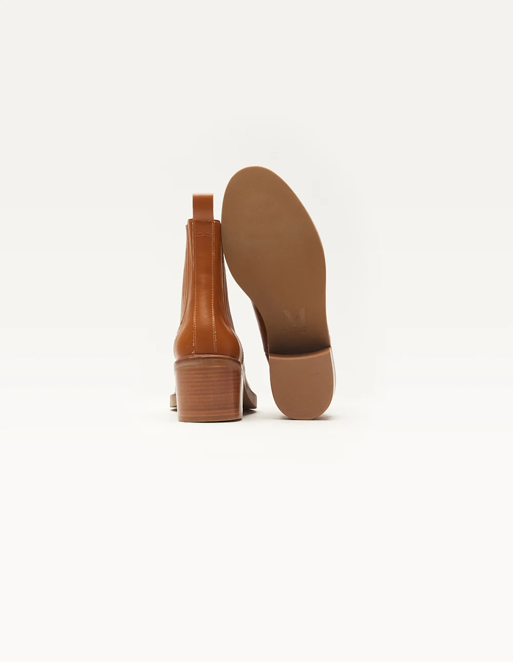 Bottines à talons Janine - Cuir cognac - Image 3