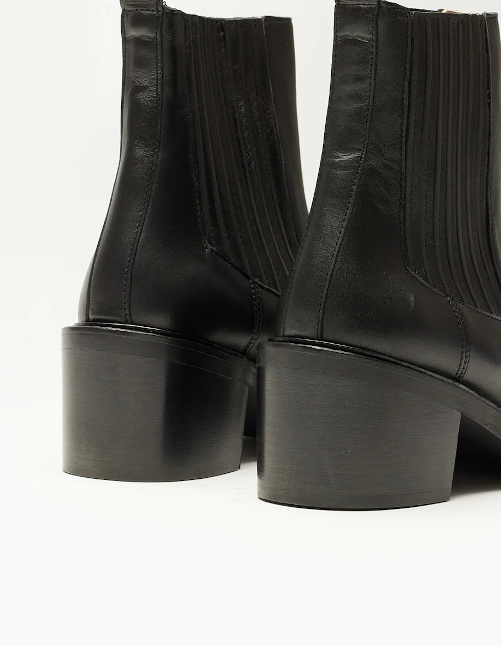 Bottines à talons Janine - Cuir noir - Image 4