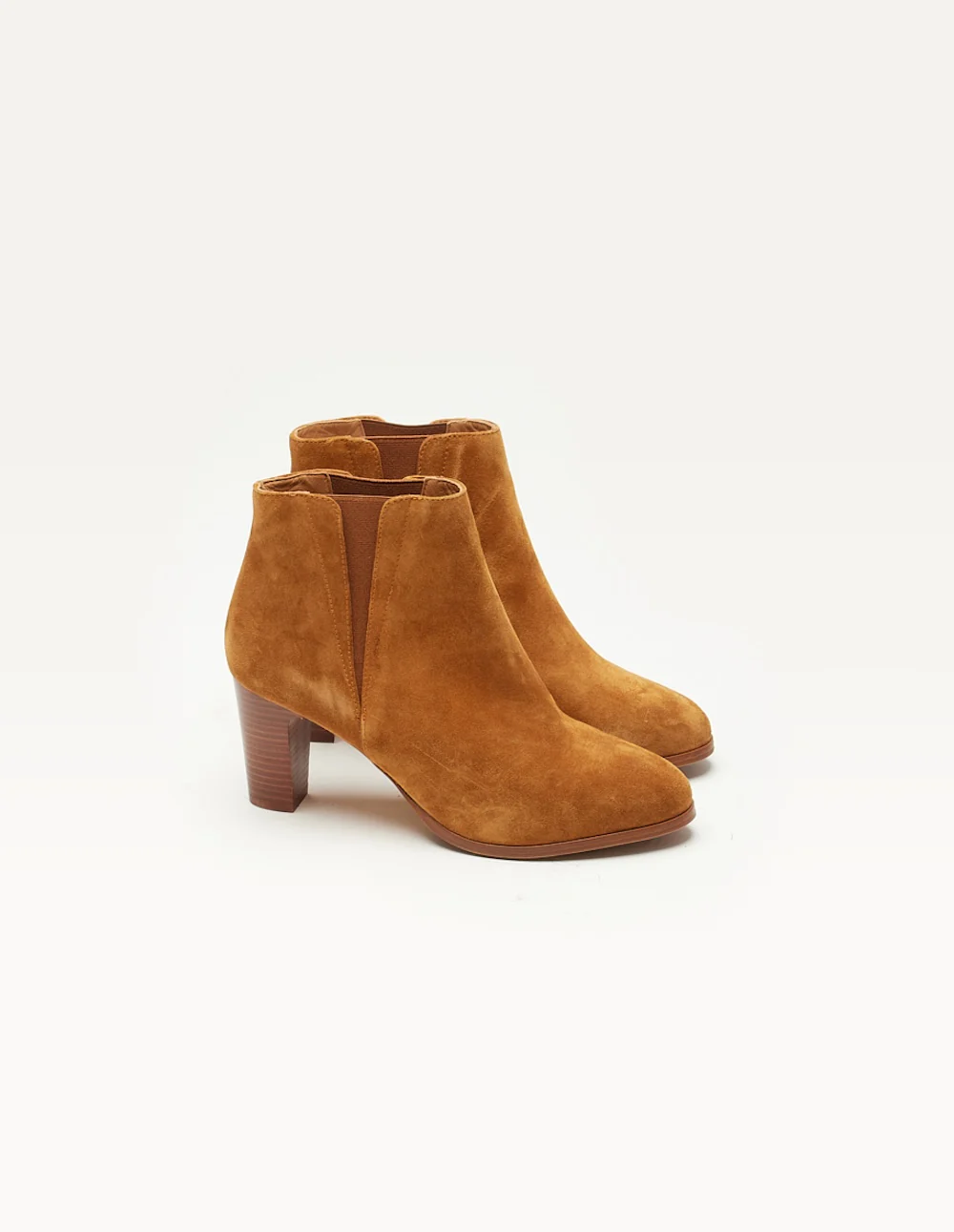 Bottines à talons Jeanne H - Suède ambre - Image 2