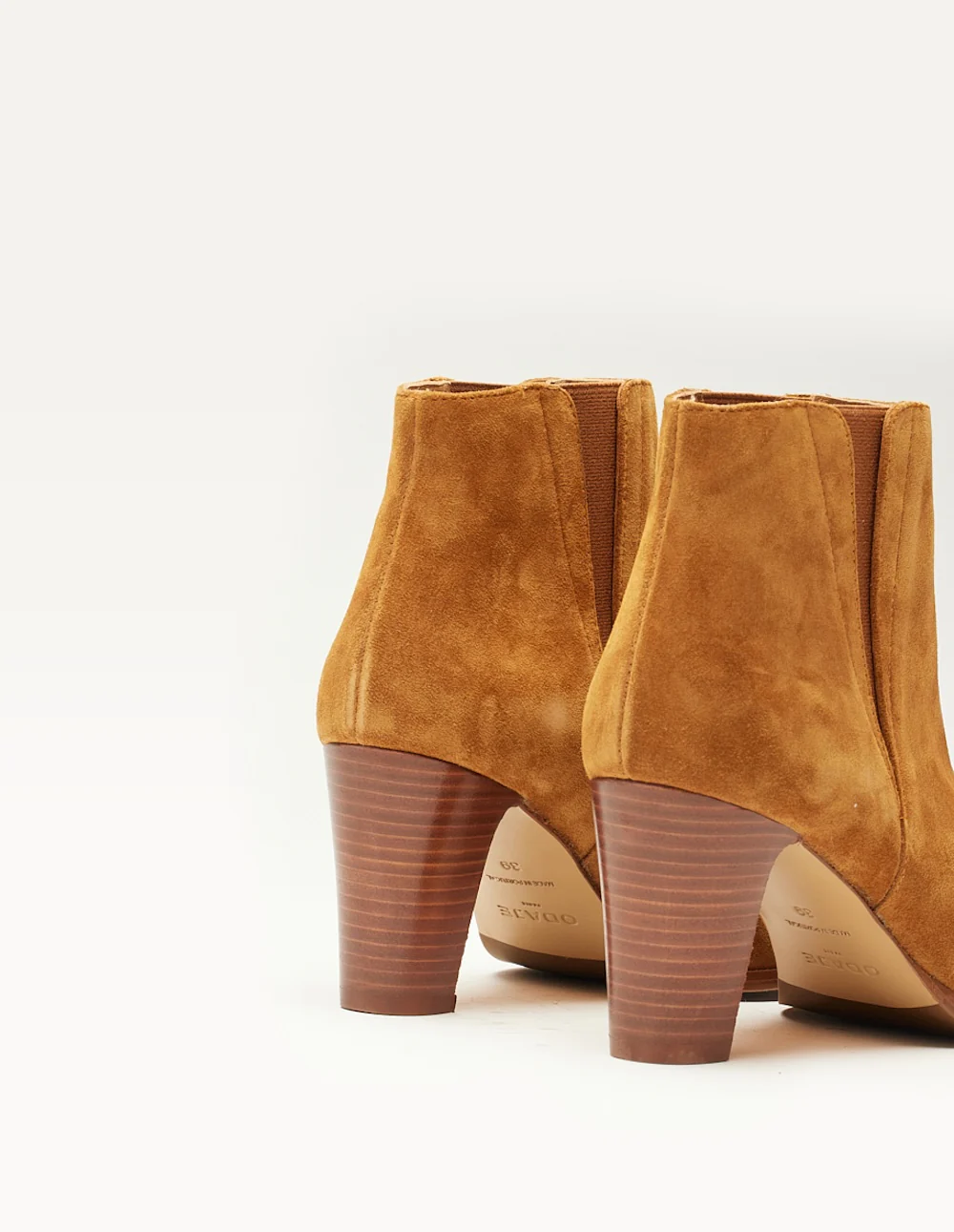 Bottines à talons Jeanne H - Suède ambre - Image 5