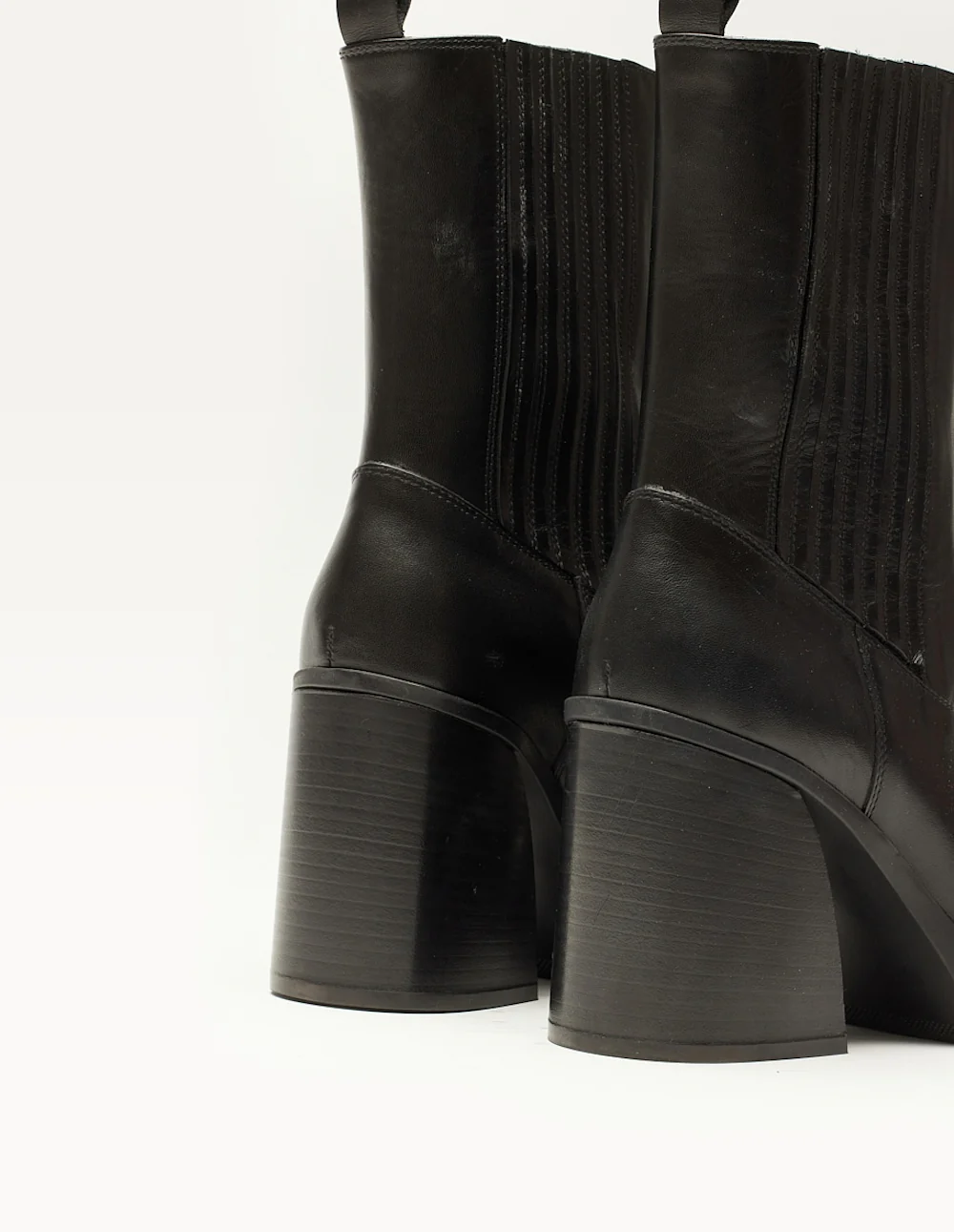 Bottines à talons Paola - Cuir noir - Image 4