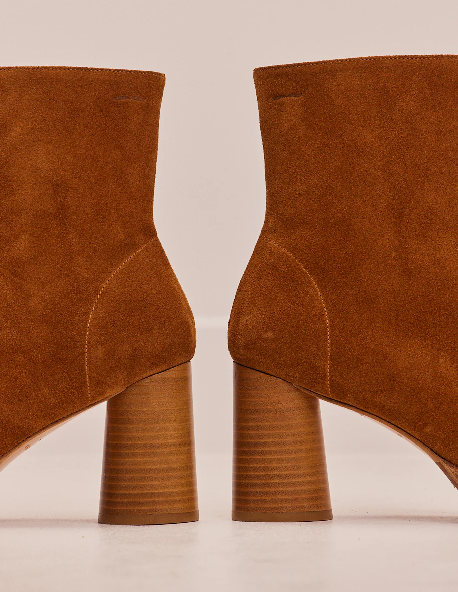 Bottines à talons Serena - Suède ambre - Image 4