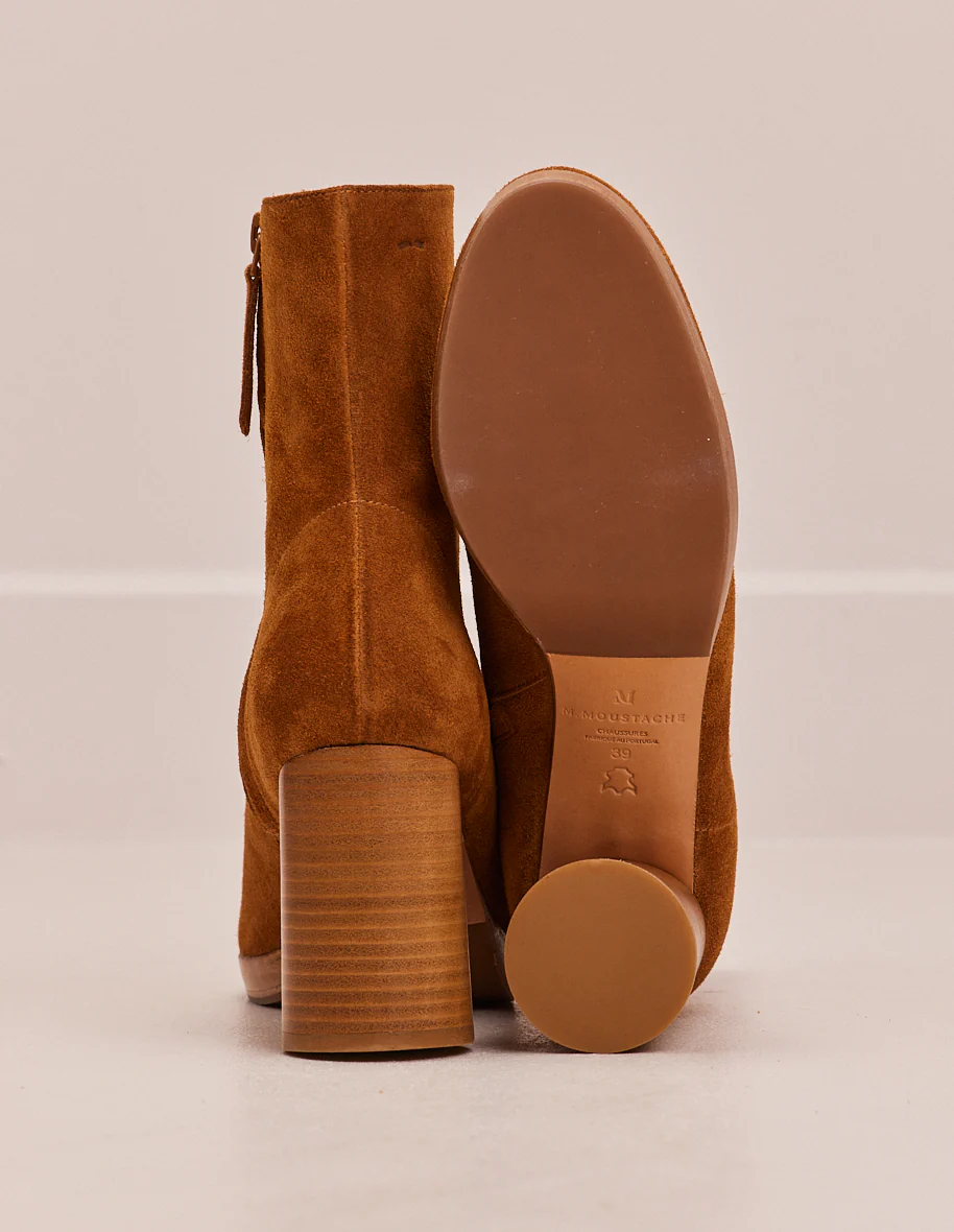 Bottines à talons Serena - Suède ambre - Image 5