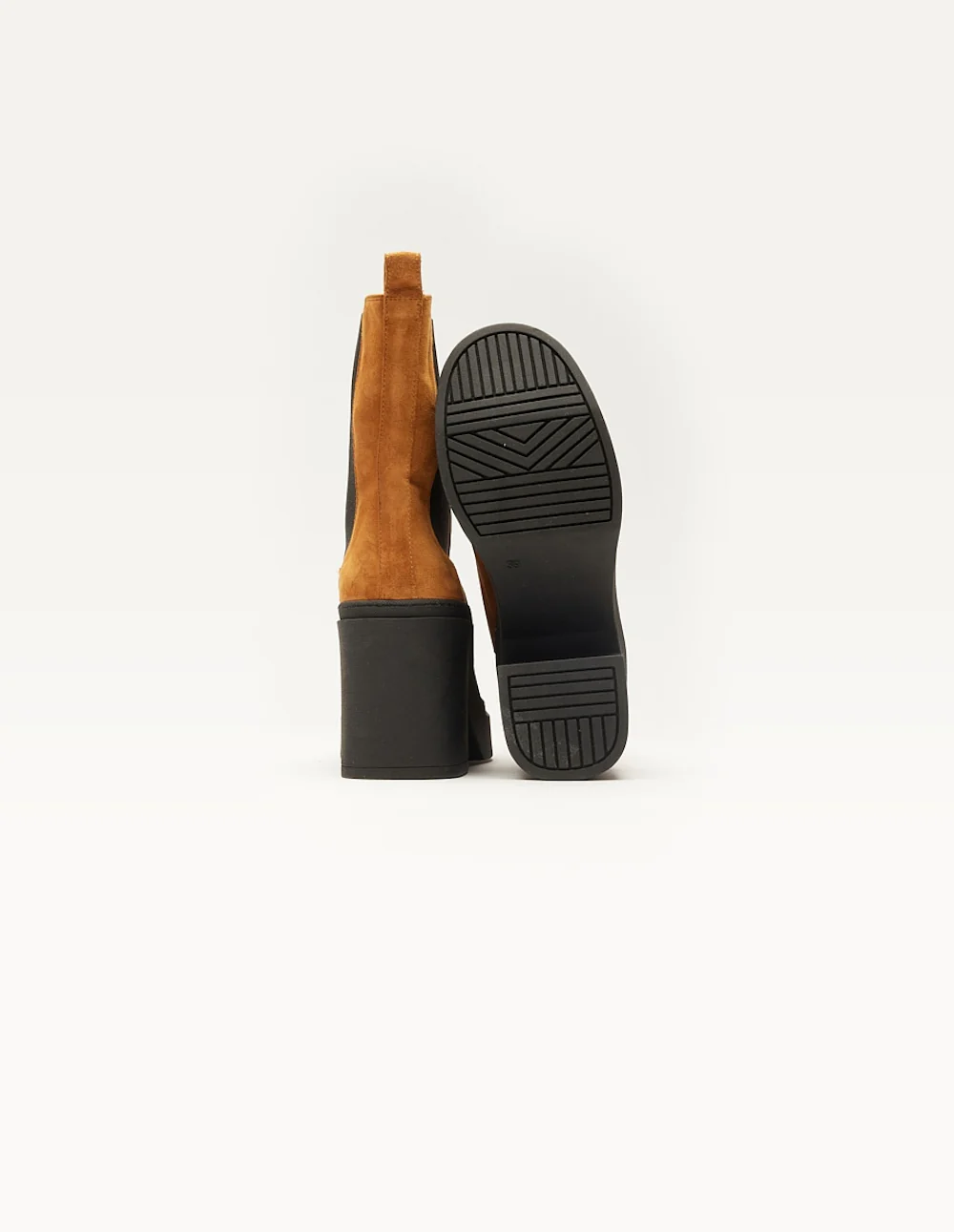 Bottines à talons Sophie - Suède ambre - Image 3
