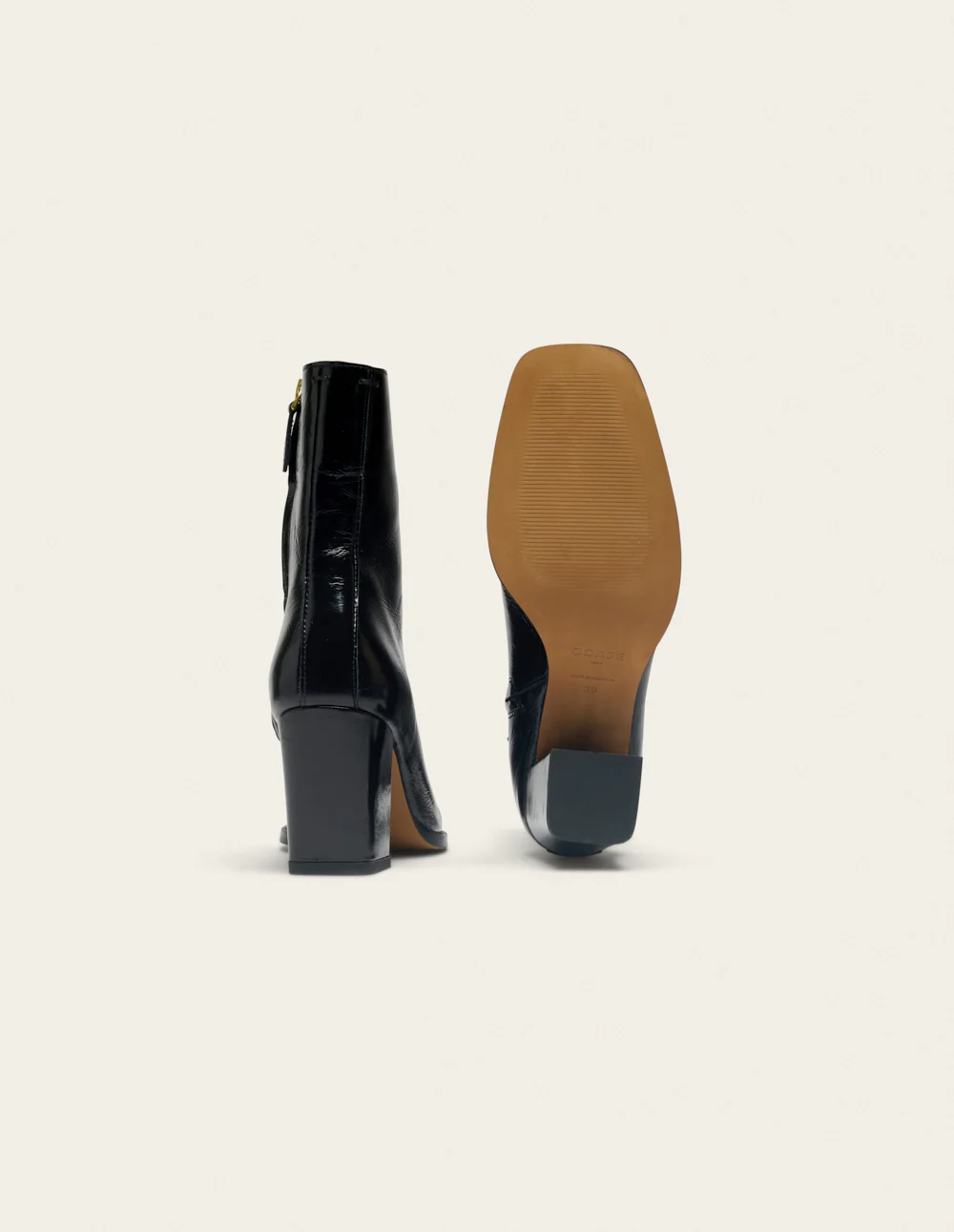 Bottines à talons Sorali - Cuir plissé noir - Image 6