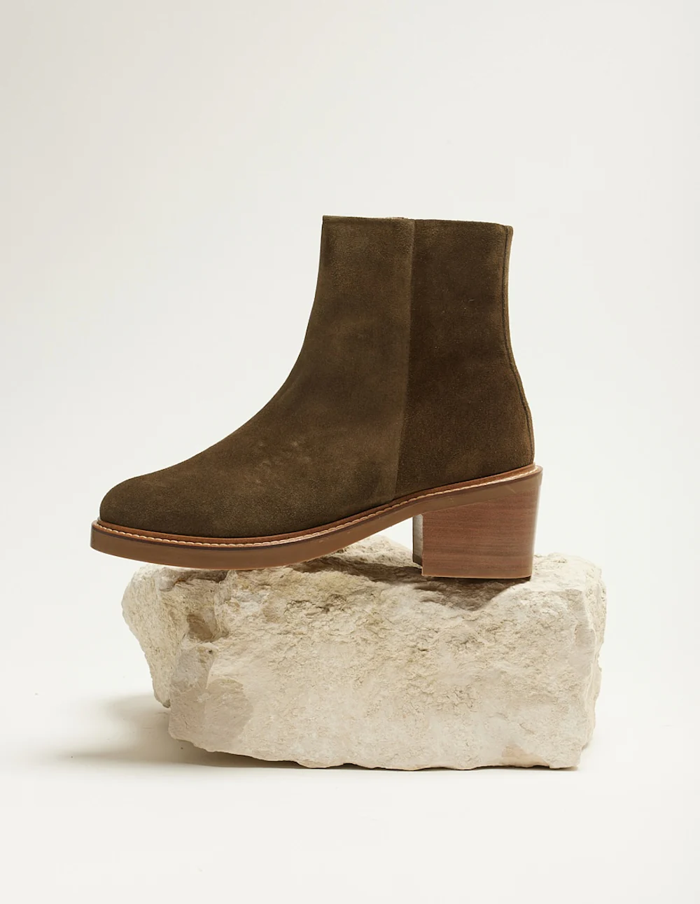 Bottines à talons Véronique - Suède kaki - Image 3