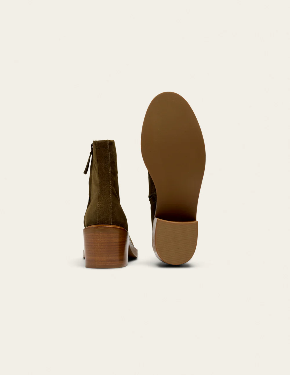 Bottines à talons Véronique - Suède kaki - Image 4