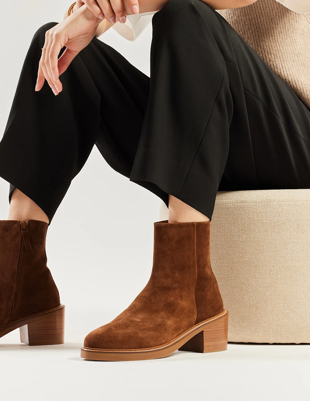 Bottines à talons Véronique - Suède marron - Image 5