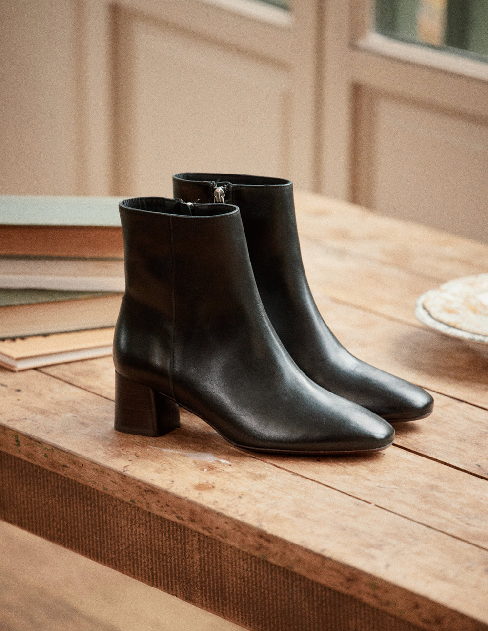 Bottines à talons Volma - Cuir noir - Image 3