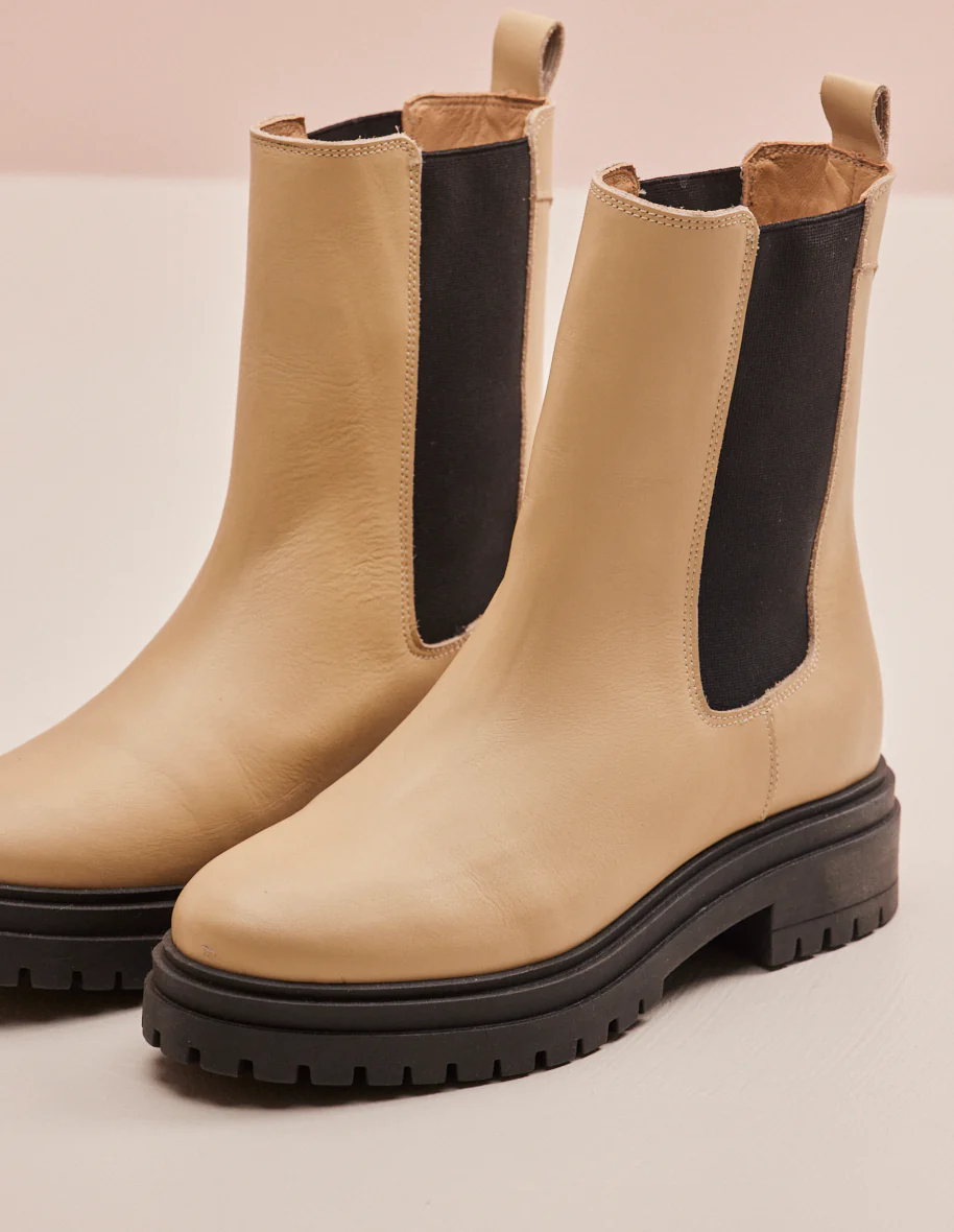 Bottines Amélie - Cuir écru - Image 3