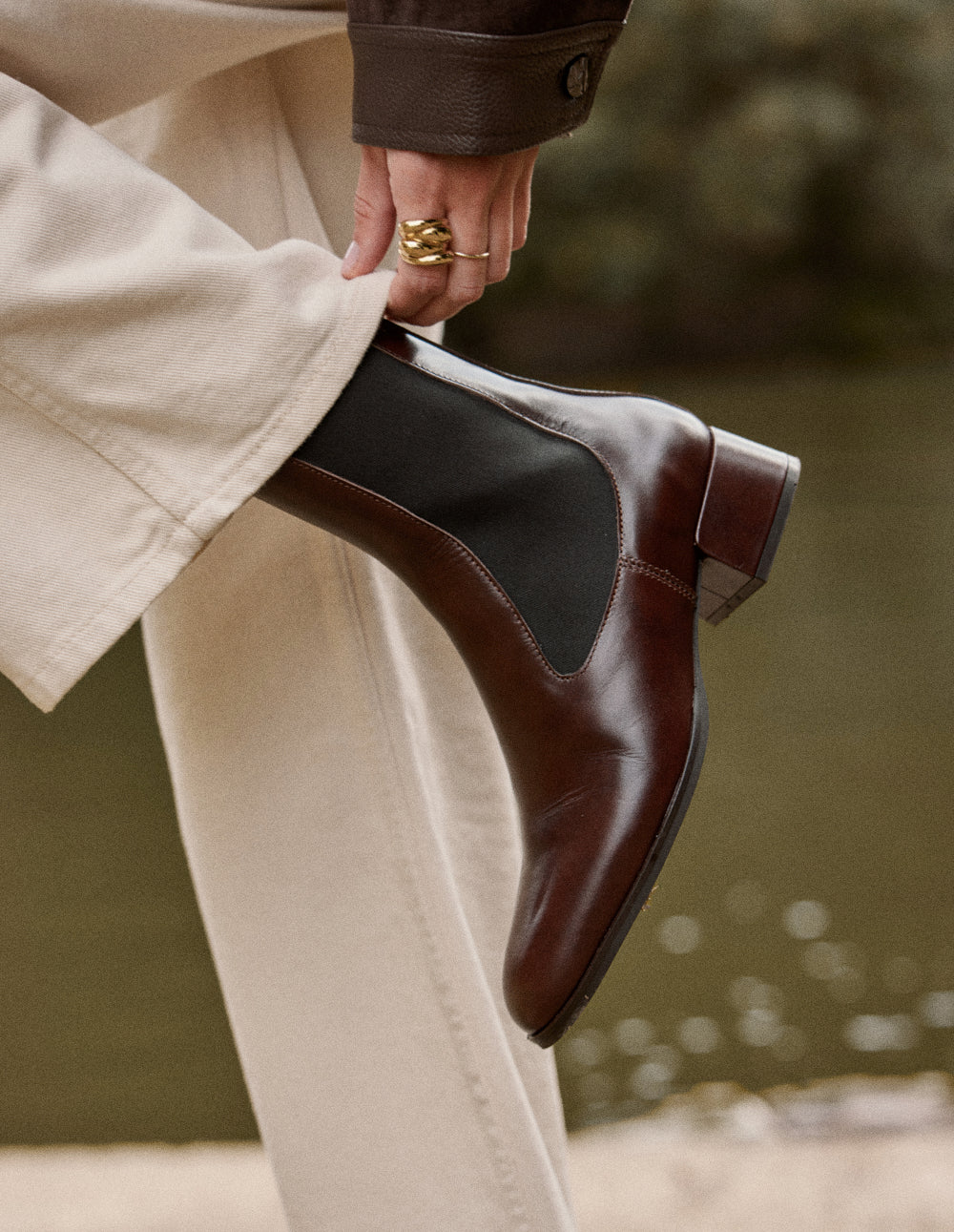 Bottines Delina - Cuir marron - Image 3