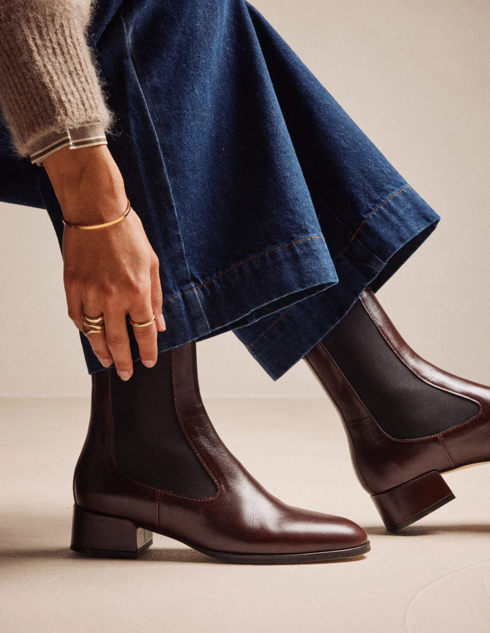 Bottines Delina - Cuir marron - Image 6