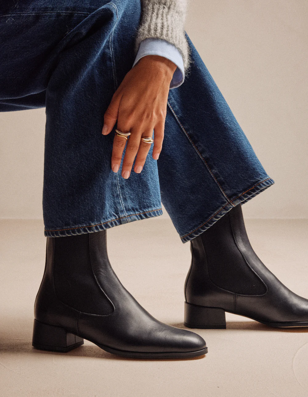 Bottines Delina - Cuir noir - Image 4