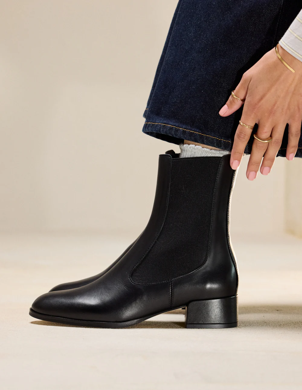 Bottines Delina - Cuir noir - Image 6