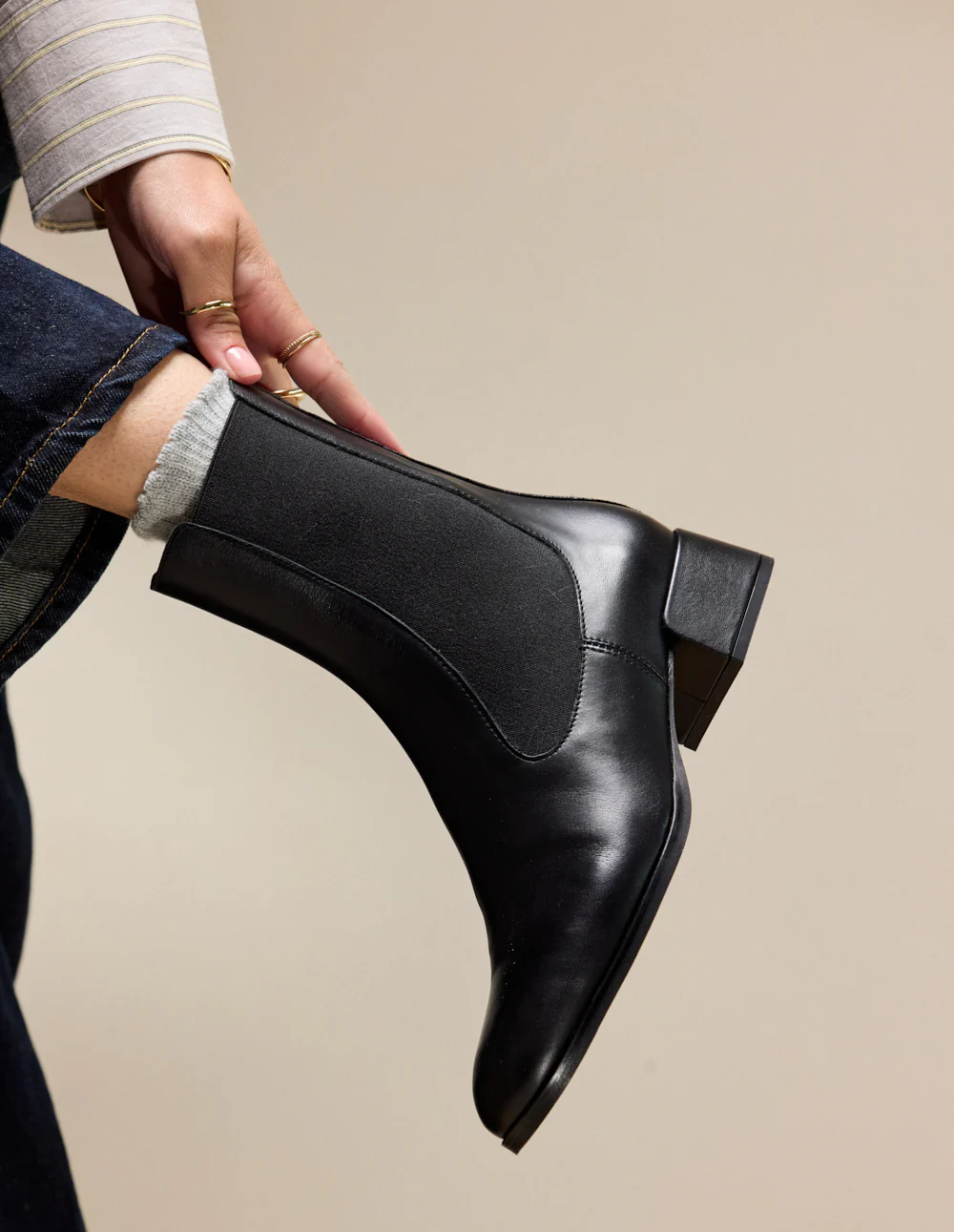 Bottines Delina - Cuir noir - Image 8