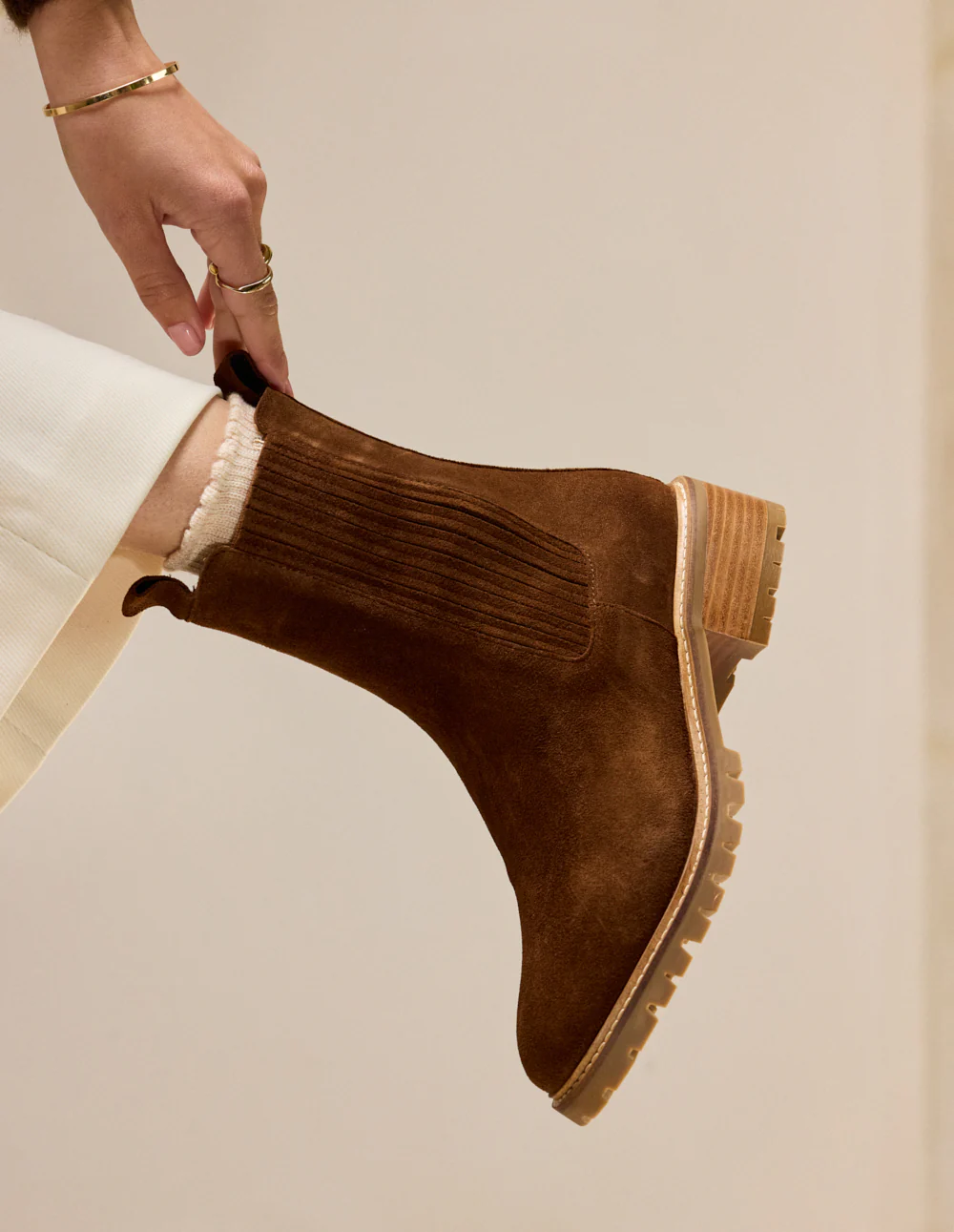 Bottines Dorianne - Suède marron - Image 5