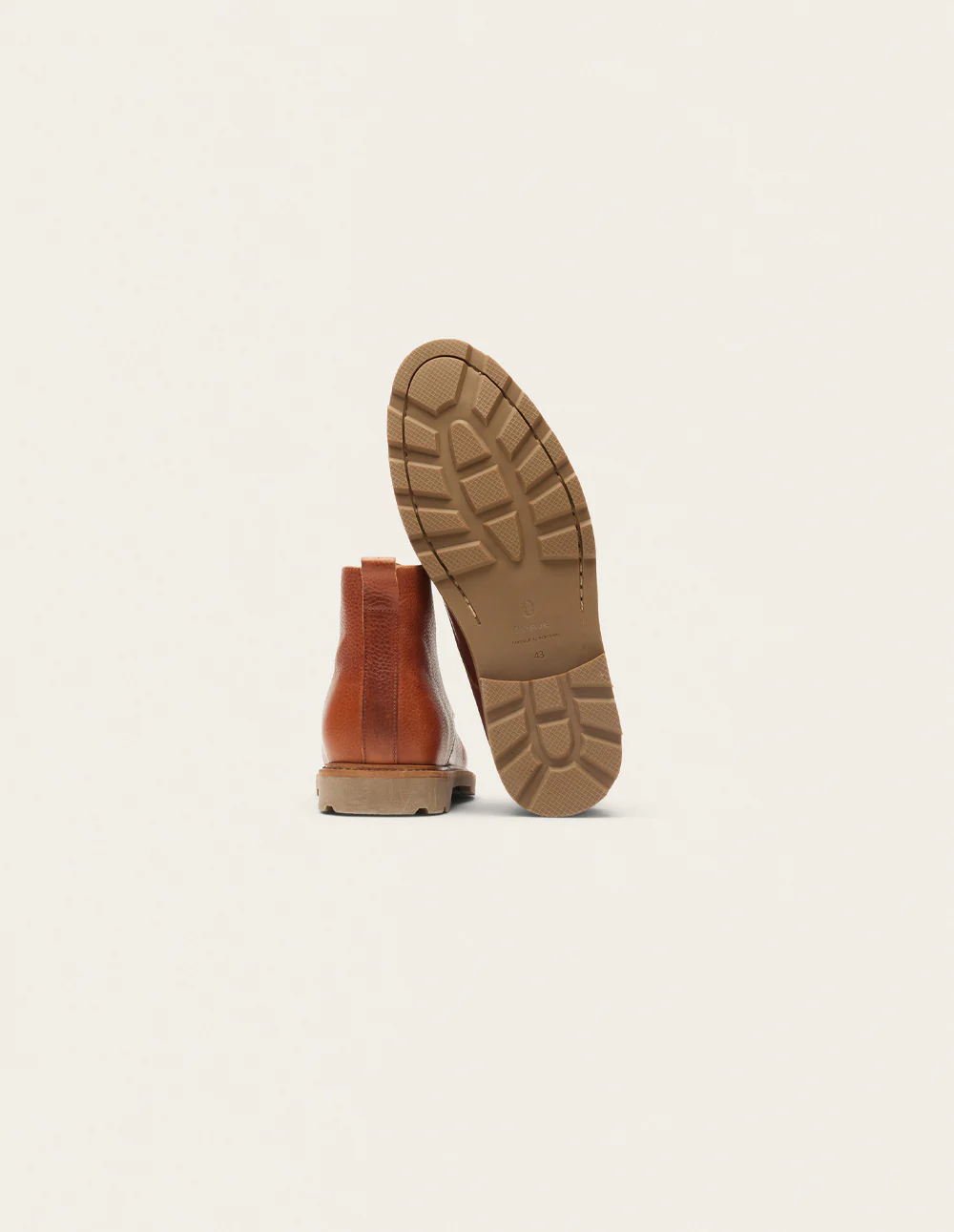 Bottines Eugène - Cuir pull up grainé cognac - Image 4