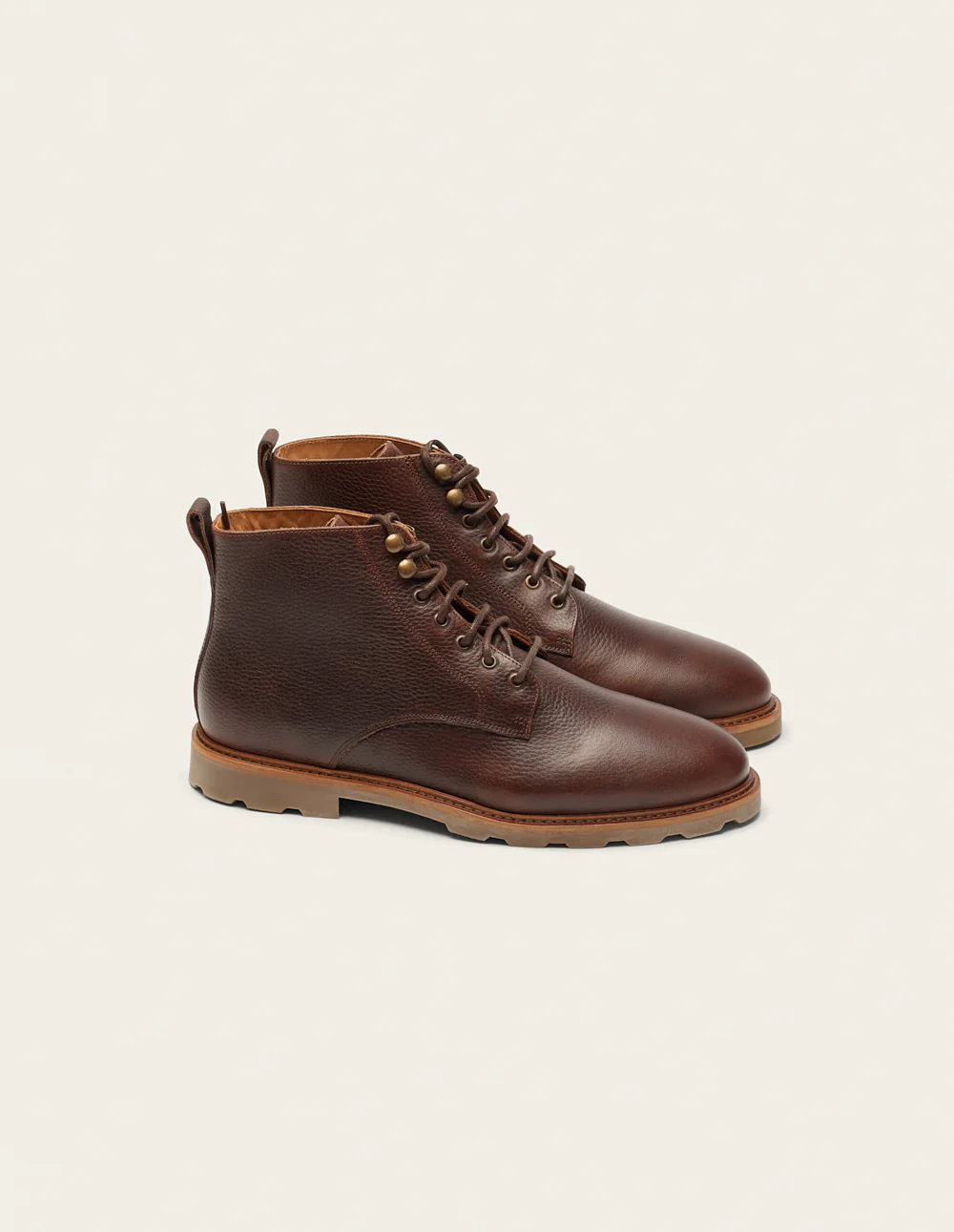 Bottines Eugène - Cuir pull-up grainé marron - Image 3
