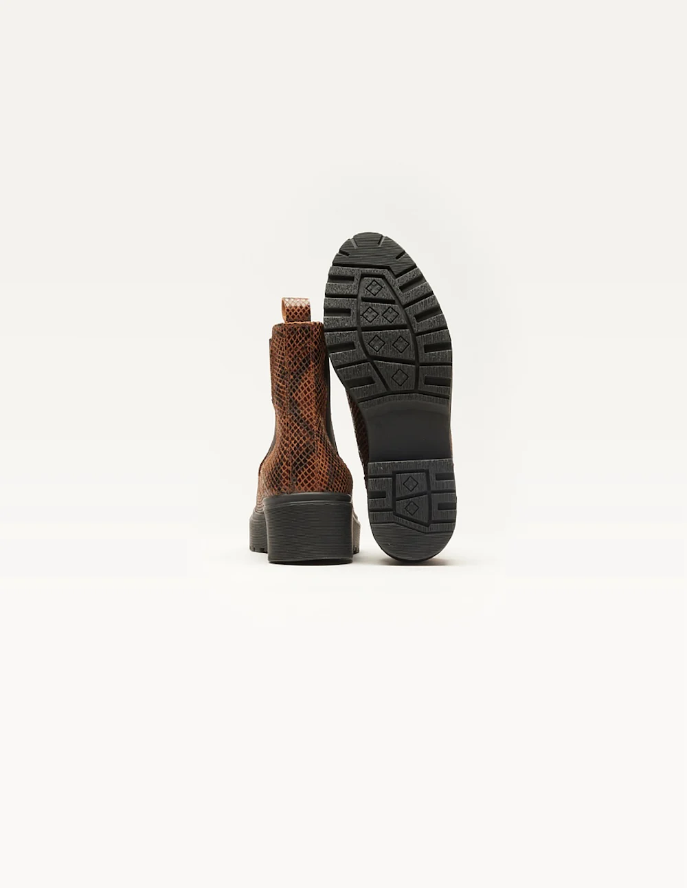 Bottines Flora - Cuir python marron - Image 4