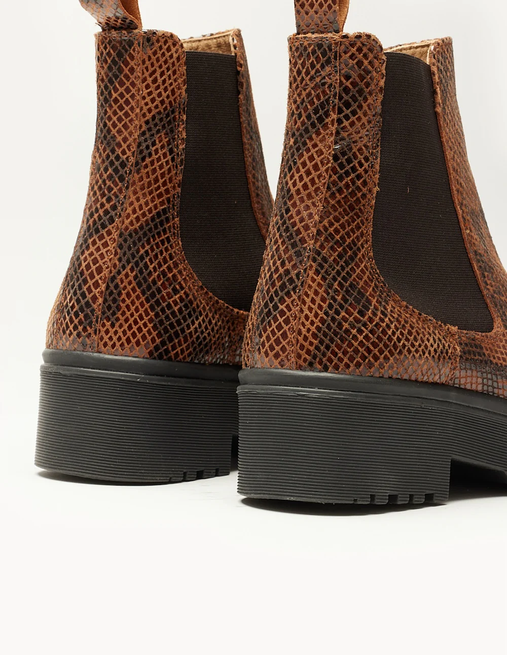 Bottines Flora - Cuir python marron - Image 5
