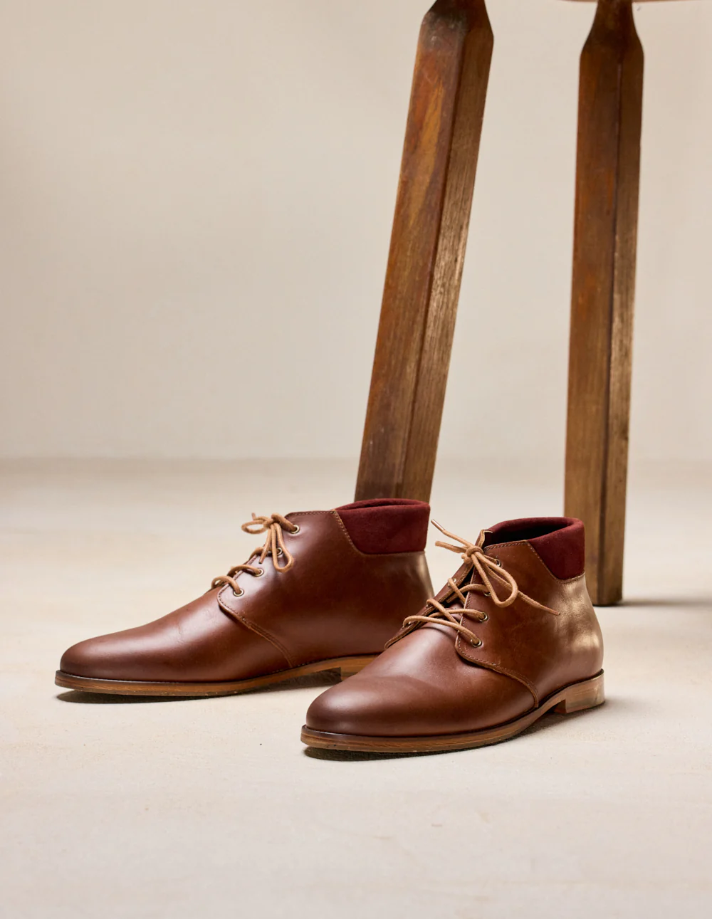 Bottines Gaultier - Cuir pull-up terracotta - Image 6
