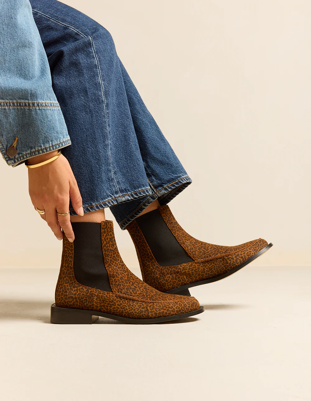 Bottines Iroz - Suède léopard - Image 3