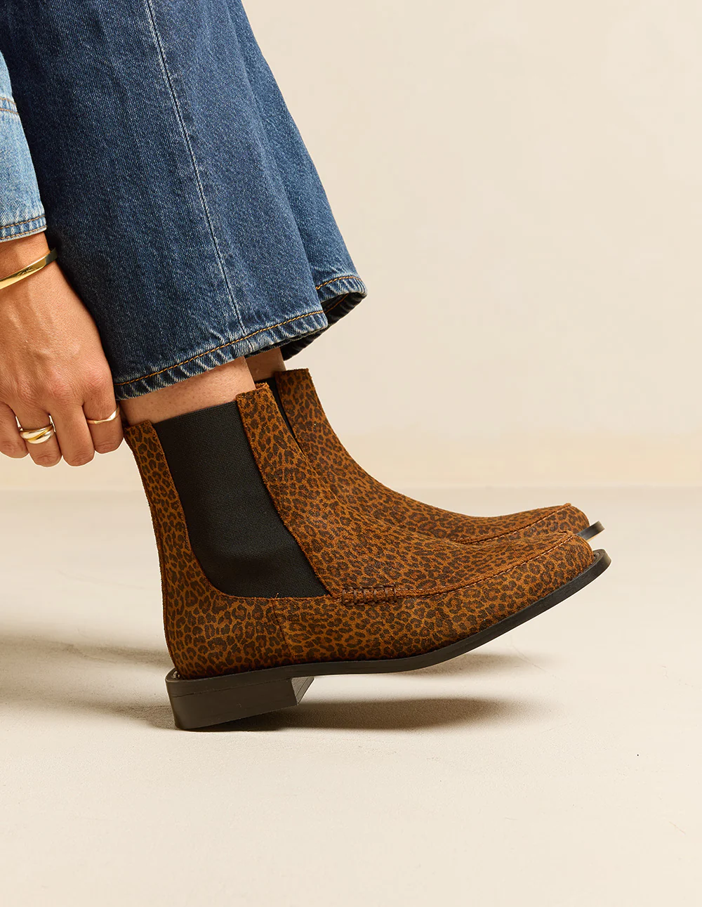 Bottines Iroz - Suède léopard - Image 5