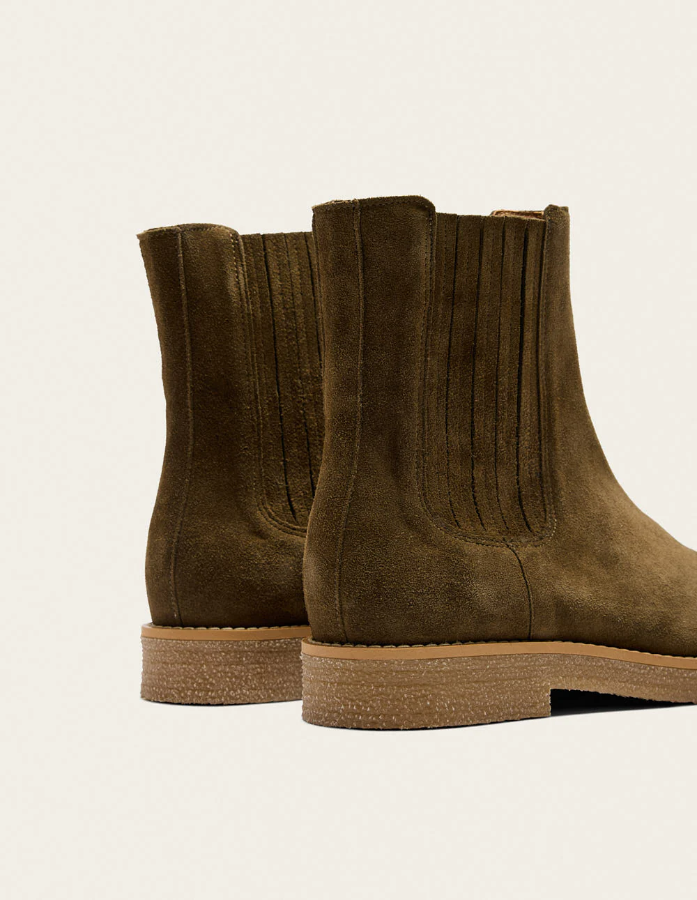 Bottines Isaure - Suède kaki - Image 4