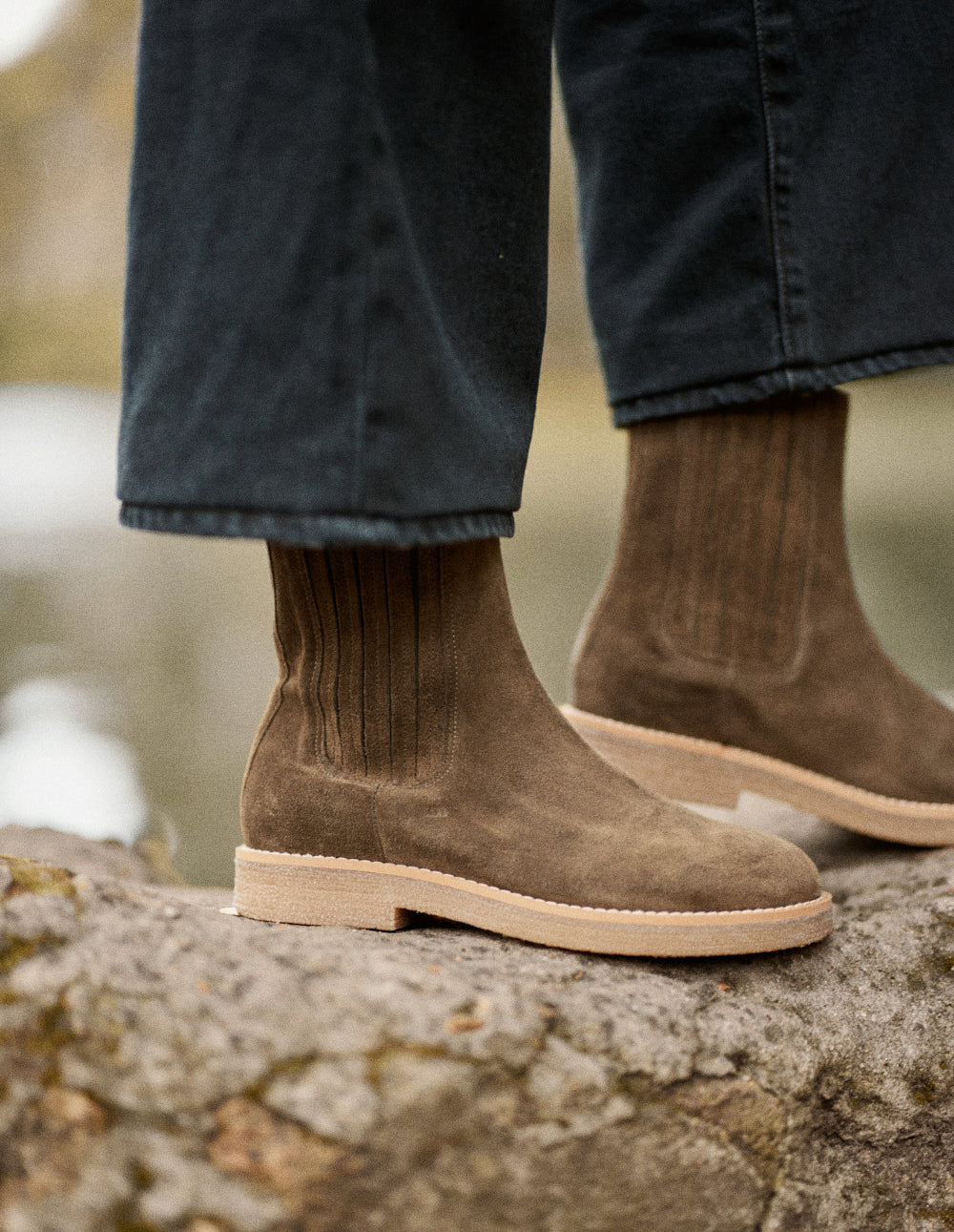 Bottines Isaure - Suède kaki - Image 5