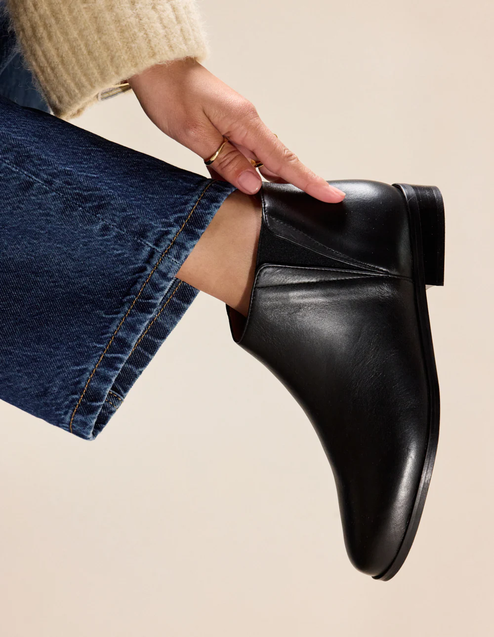 Bottines Jeanne B - Cuir noir - Image 3